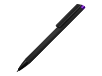 Ручка металлическая шариковая "Taper Metal" софт-тач с цветным зеркальным слоем, черный с фиолетовым